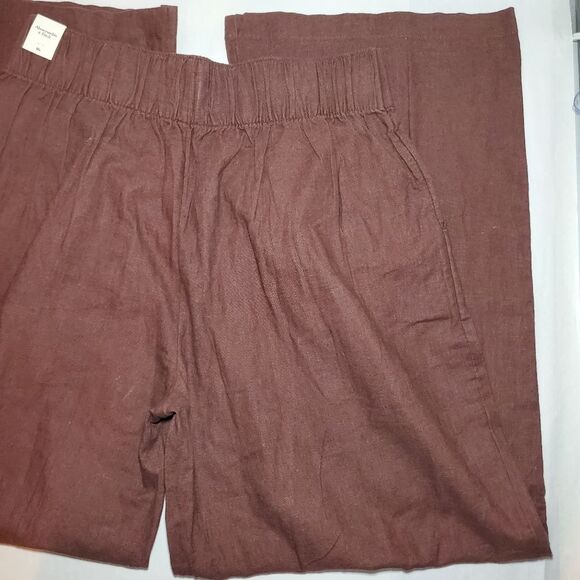 Abercrombie & Fitch Chocolate Wide Leg Trousers - Picture 8 of 14